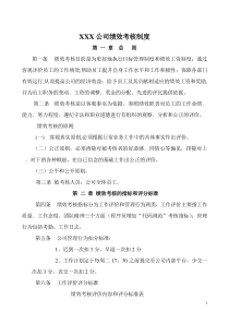 某小型软件公司绩效考核制度