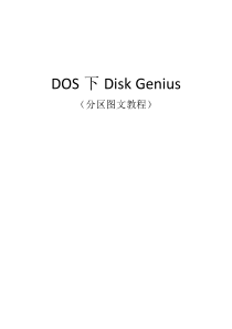 DOS下DiskGenius(分区图文教程)