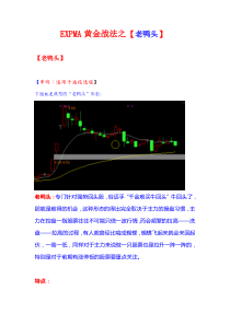 EXPMA经典黄金战法之《老鸭头》