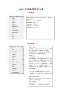 FLUENT软件操作界面中英文对照