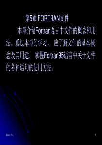 FORTRAN95第05章-文件.