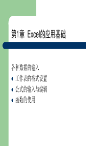 excle在财务管理中的应用第1章