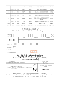 HR-22001员工能力意识培训管理程序(G)