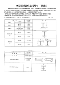 H型钢矫正作业指导书