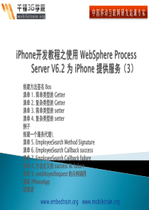 iPhone开发教程之使用 WebSphere Process Server V6.2 为 iPho