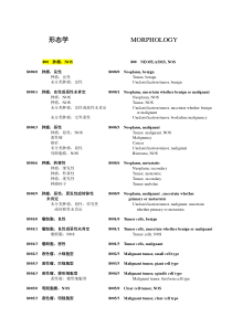 ICD-O-3形态学编码