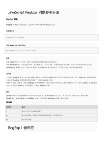 JavaScriptRegExp对象参考手册(zzz整理)