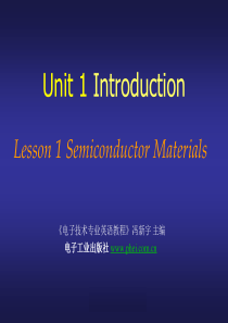 Lesson01SemiconductorMaterials电子技术专业英语教程