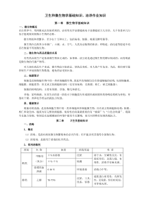 微生物知识与洁净作业知识