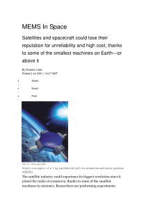 MEMS技术在空间的应用(MEMSInSpace)