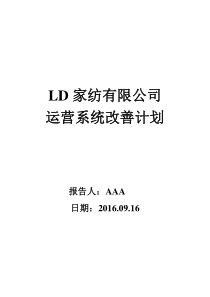 LD公司运营系统改善方案