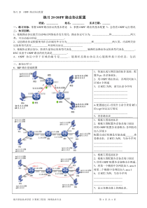 OSPF路由协议实训报告