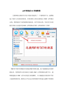 pdf转换成txt详细教程