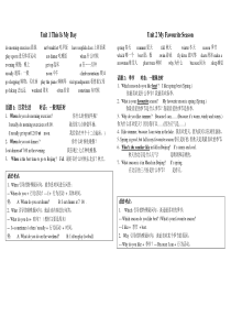 PEP小学英语五年级下册知识重点