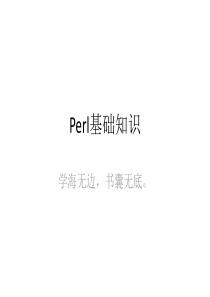 Perl基础知识