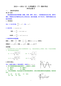 lxh2014-2015大学物理Ⅱ(下)期末考试复习