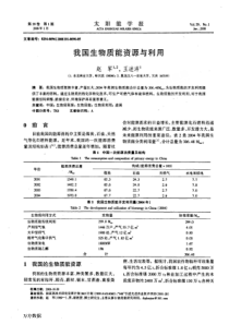 我国生物质能资源与利用