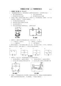 苏教版九年级(上)物理期末复习