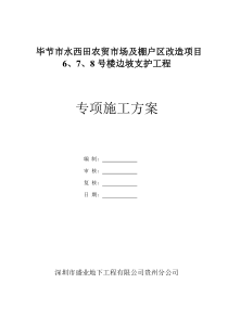 边坡支护安全专项施工方案(通过专家论证)