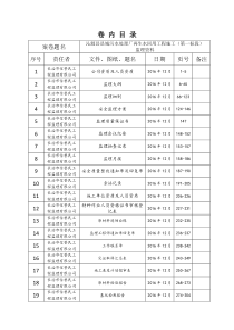 监理资料卷内目录