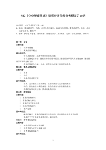 482企业管理基础微观经济学部分考研复习大