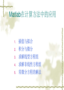 5.Matlab在计算方法中的应用