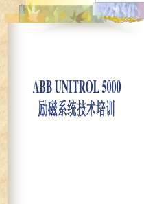 ABBUNITROL5000励磁系统技术培训.