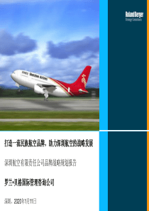 罗兰贝格深圳航空有限责任公司品牌战略规划报告