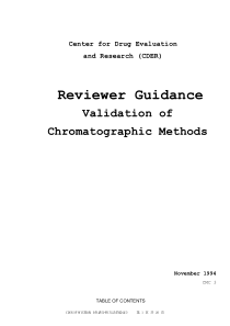 CDER评审官指南《色谱分析方法的验证》CenterforDrugEvaluation