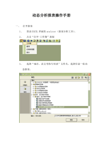 BW操作手册--动态分析报表