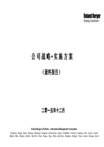 2015-公司战略实施方案最终报告