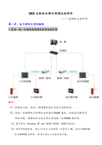 CMOS全脱机车牌识别(控制机主板开闸)调试说明书20151119