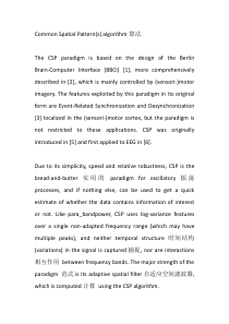 CSP共空间模式的介绍