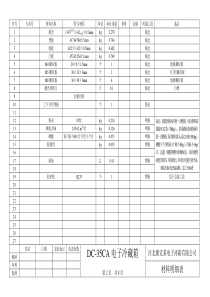 DC-35CA材料明细}