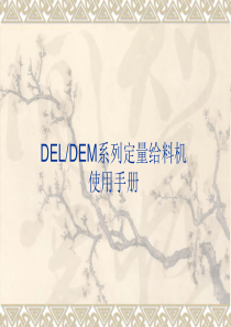 DEL(DEM)皮带秤(定量给料机)使用手册.