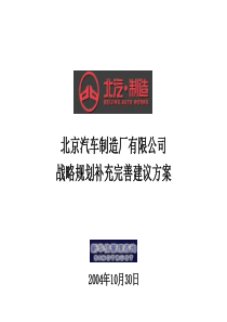 北京汽车制造厂有限公司战略规划实施及管理提升项目-战