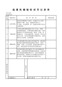 吊车试吊记录表