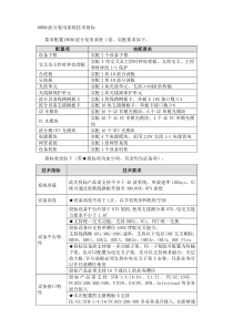 DWDM波分复用系统技术指标