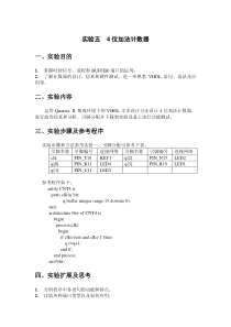 EDA技术及应用-实验5-4位加法计数器