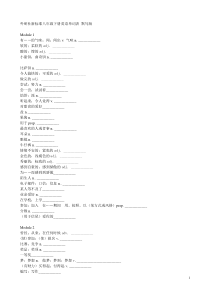 2014外研社新版八年级下册英语单词表-默写版