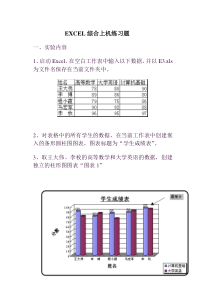 EXCEL综合上机练习题1