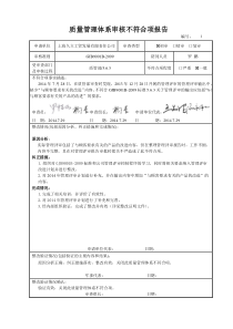 24质量管理体系不符合项报告(14项)