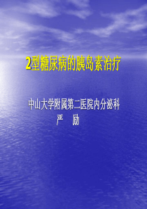 2型糖尿病的胰岛素治疗.