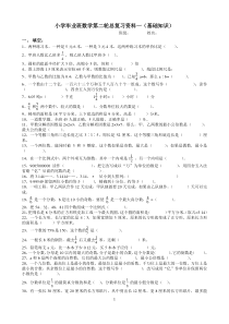 2015新人教版小学六年级数学毕业总复习基础知识分类专项练习题