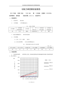 2组单因素切削力实验报告