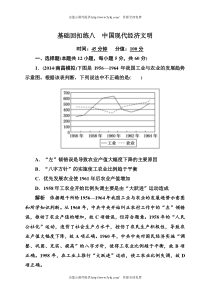 2015高考历史二轮热点专题练习中国现代经济文明(含解析)