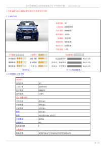 吉林森雅M8013MT标准型5座汽车参考资料手册