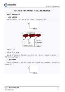 2016年注会《财务成本管理》知识点期权的投资策略