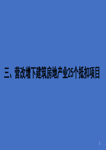 3营改增下建筑房地产业25个抵扣项目