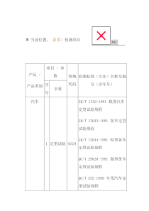 国家汽车质量标准